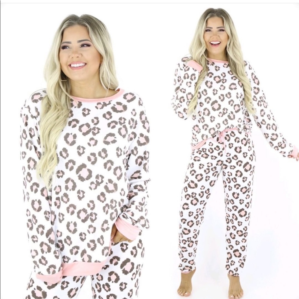 Cheetah print pajama set